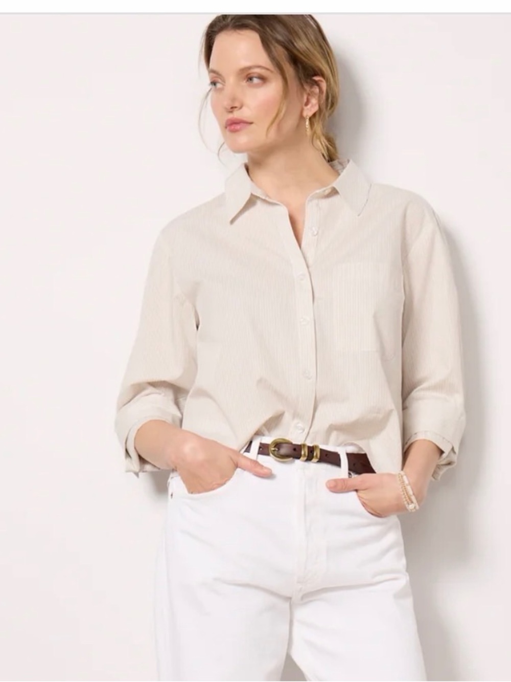 Evereve Aiden Crop Shirt